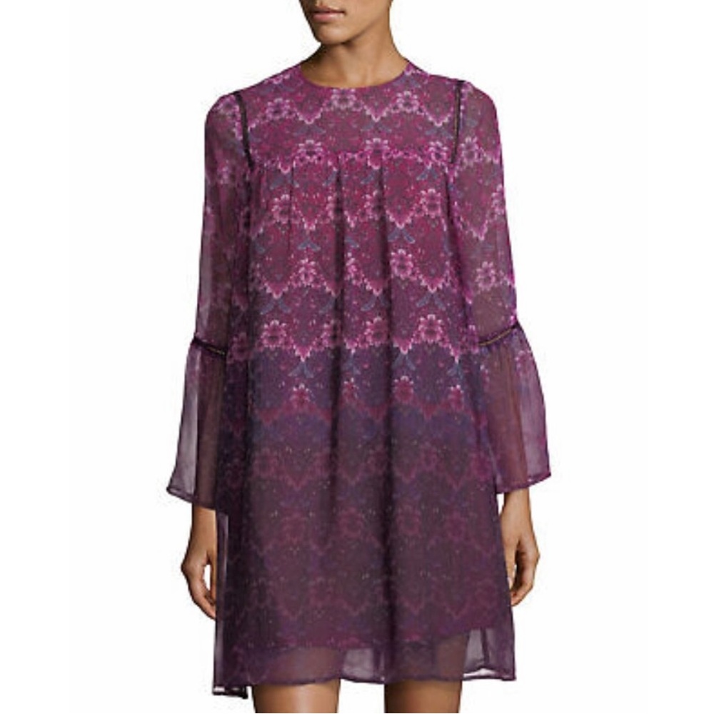 Nanette Lepore Wine Ombré Shift Dress - Size 12